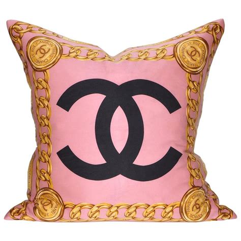 pink chanel cushions|real real chanel pillows.